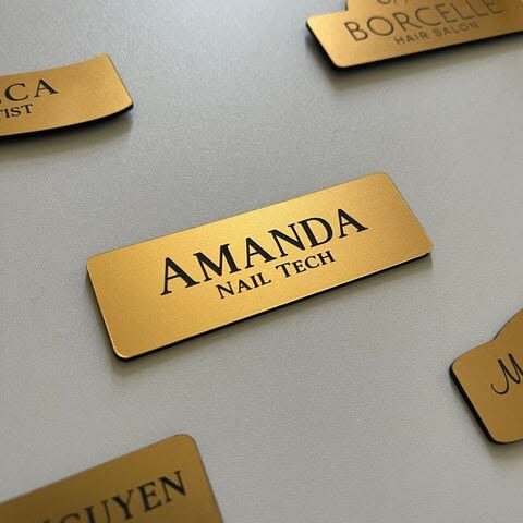 METALLIC NAME BAGDE