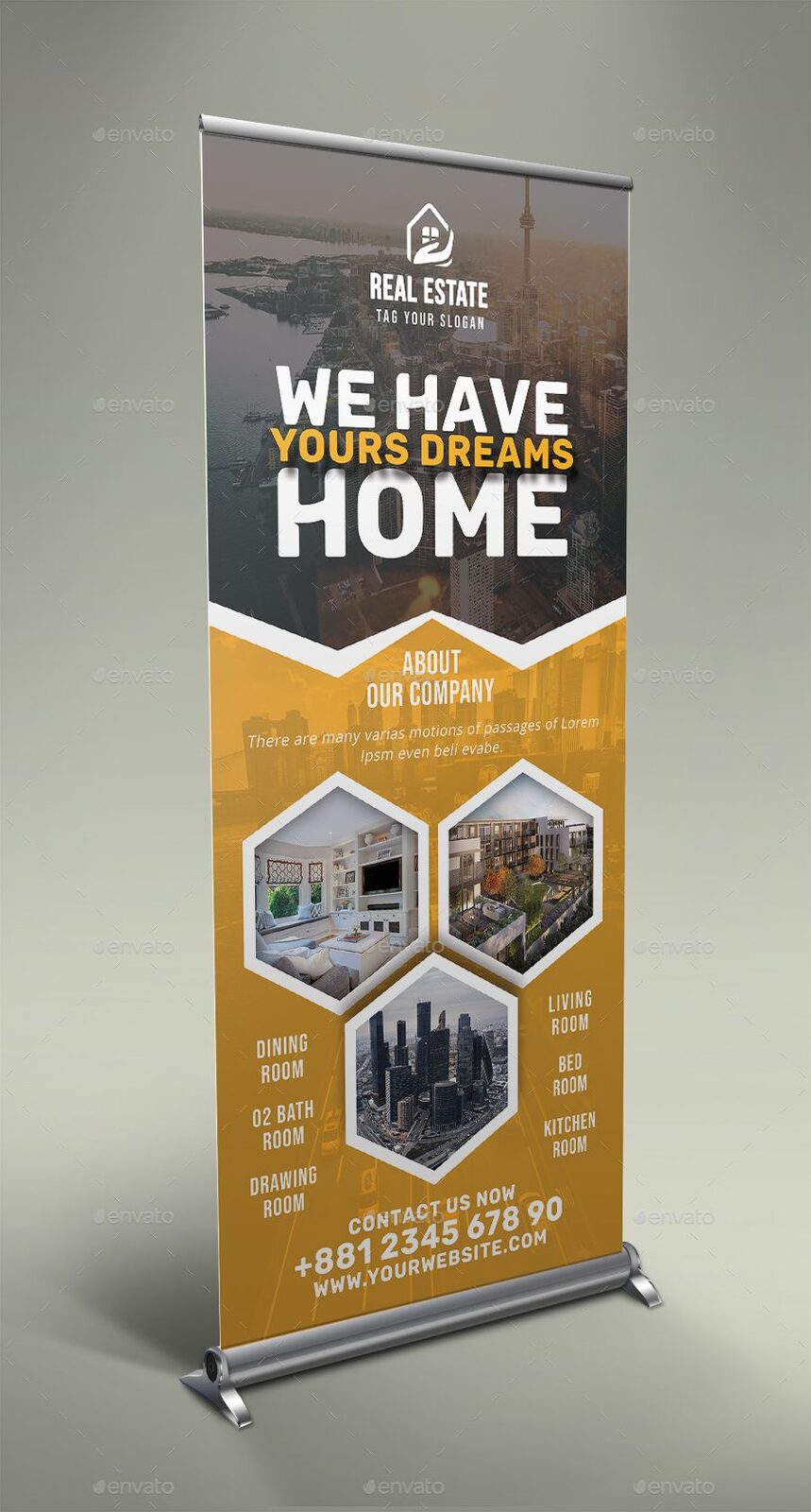 NARROW-BASED ROLLUP BANNER 2M*1M