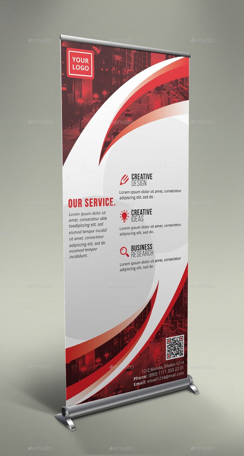NARROW-BASED ROLLUP BANNER 2M*1M