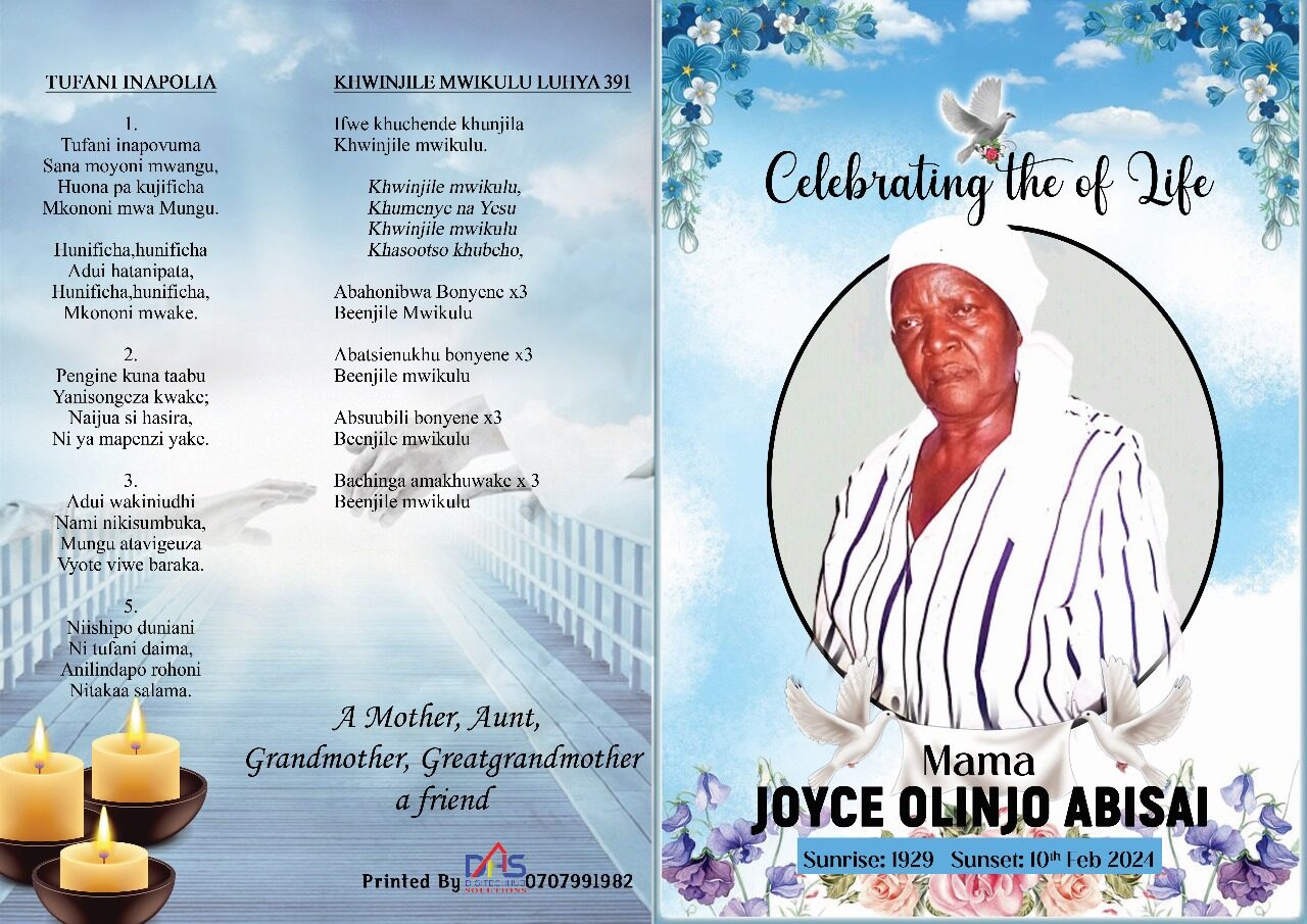DESIGNING AND PRINTING EULOGY