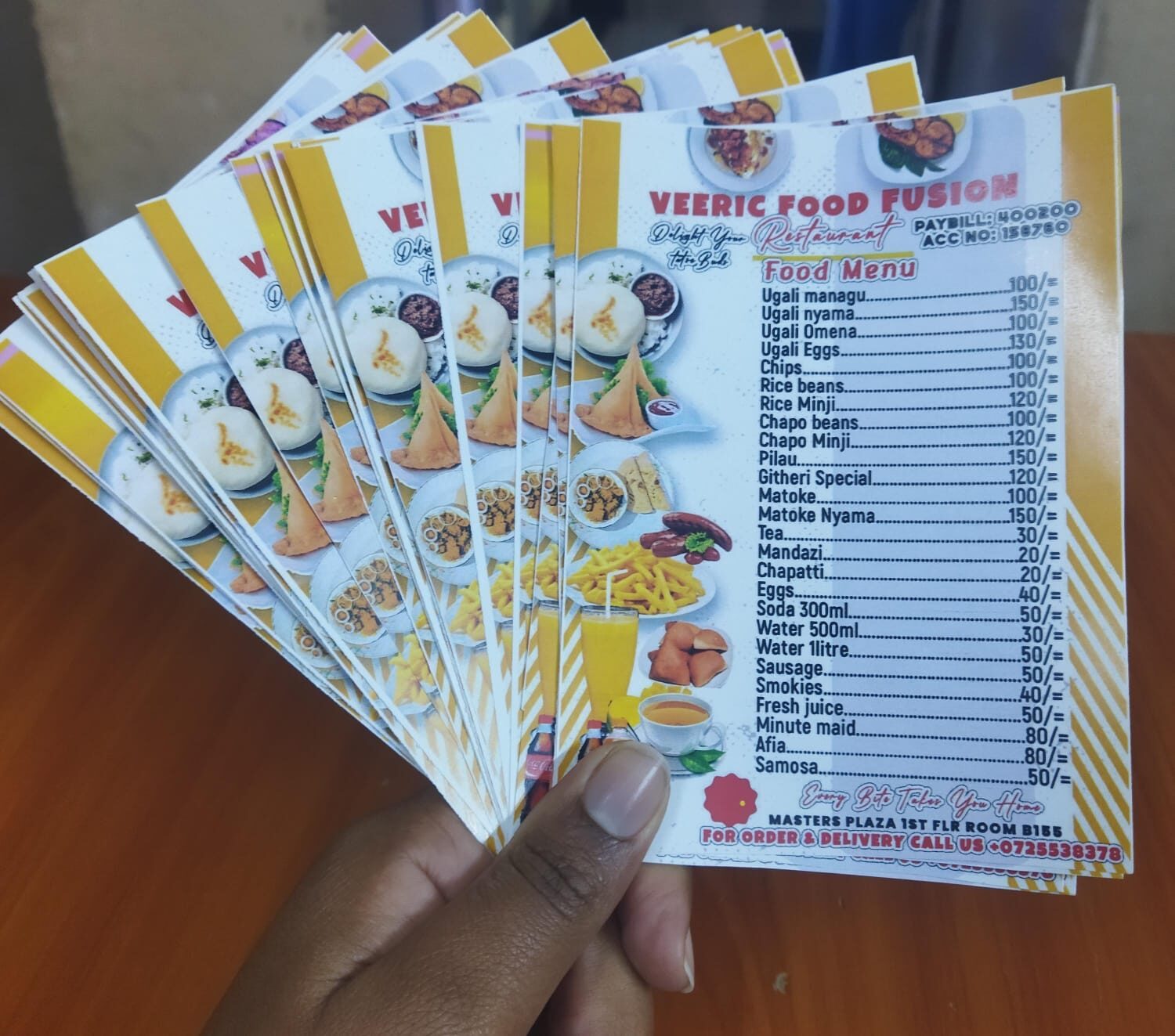 DESIGN AND PRINTING MENUS